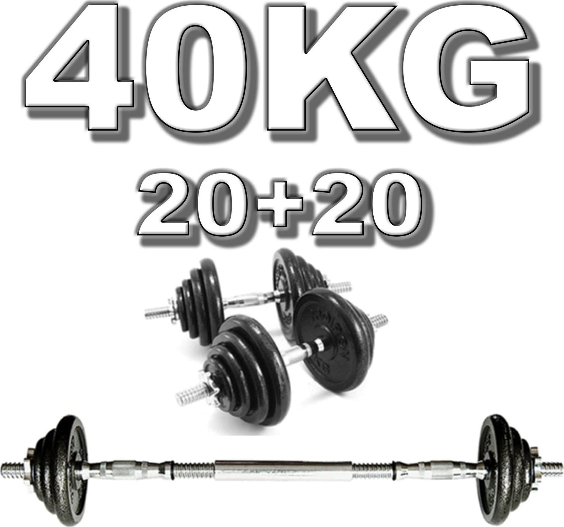 SET DI MANUBRI REGOLABILI DUMBBELL BILANCIERE 40 KG TOT REGOLABILE BODY BUILDING - 2