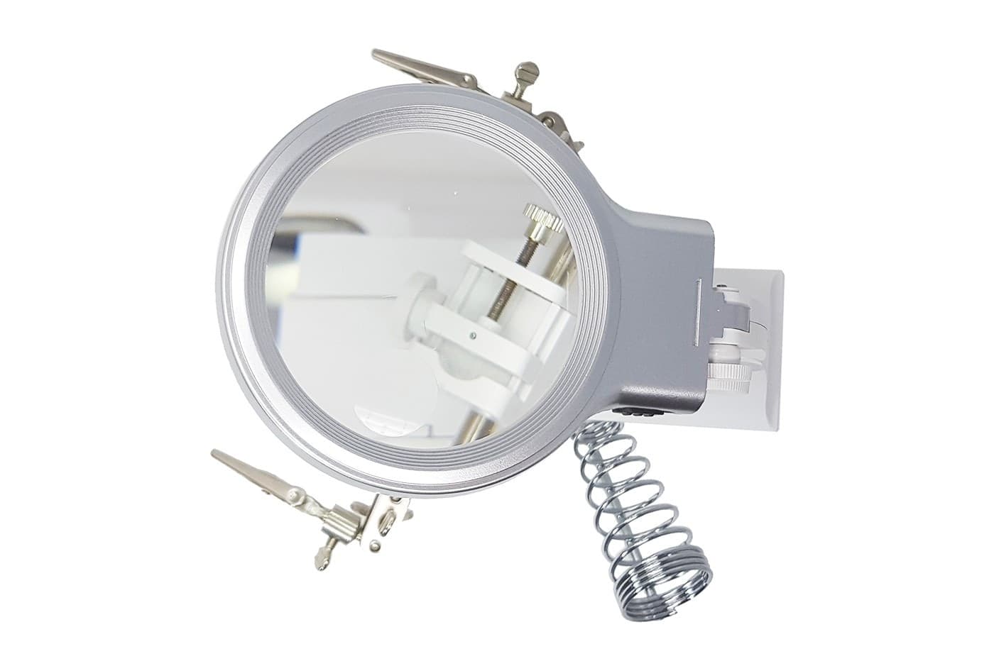 LENTE INGRANDIMENTO PINZE DA TAVOLO LUCE LED RIPARAZIONI SALDATURE ORIENTABILE - 5