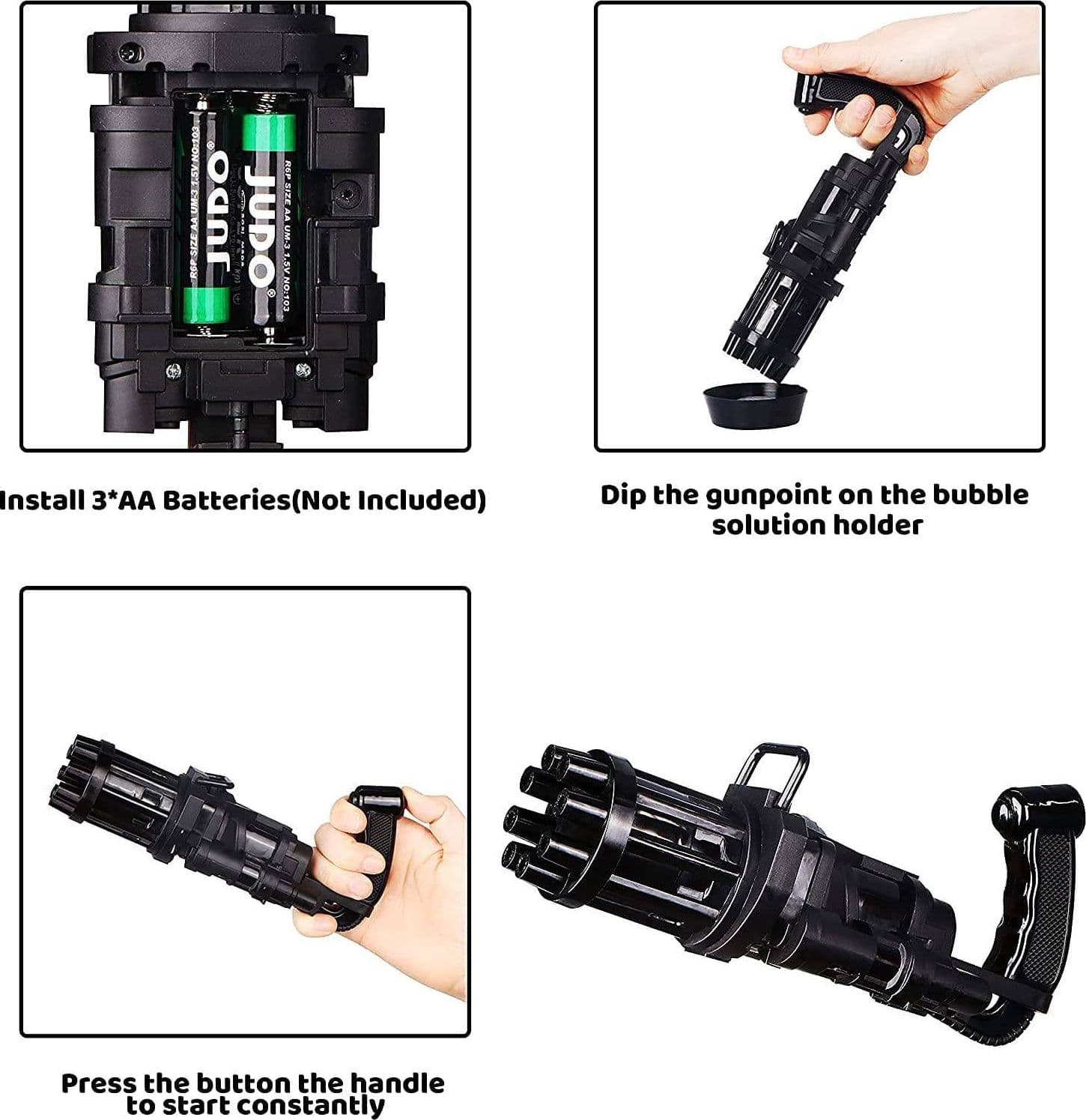 PISTOLA SPARA BOLLE DI SAPONE A BATTERIA GIOCATTOLI PER BAMBINI GADGET PER FESTE - 2