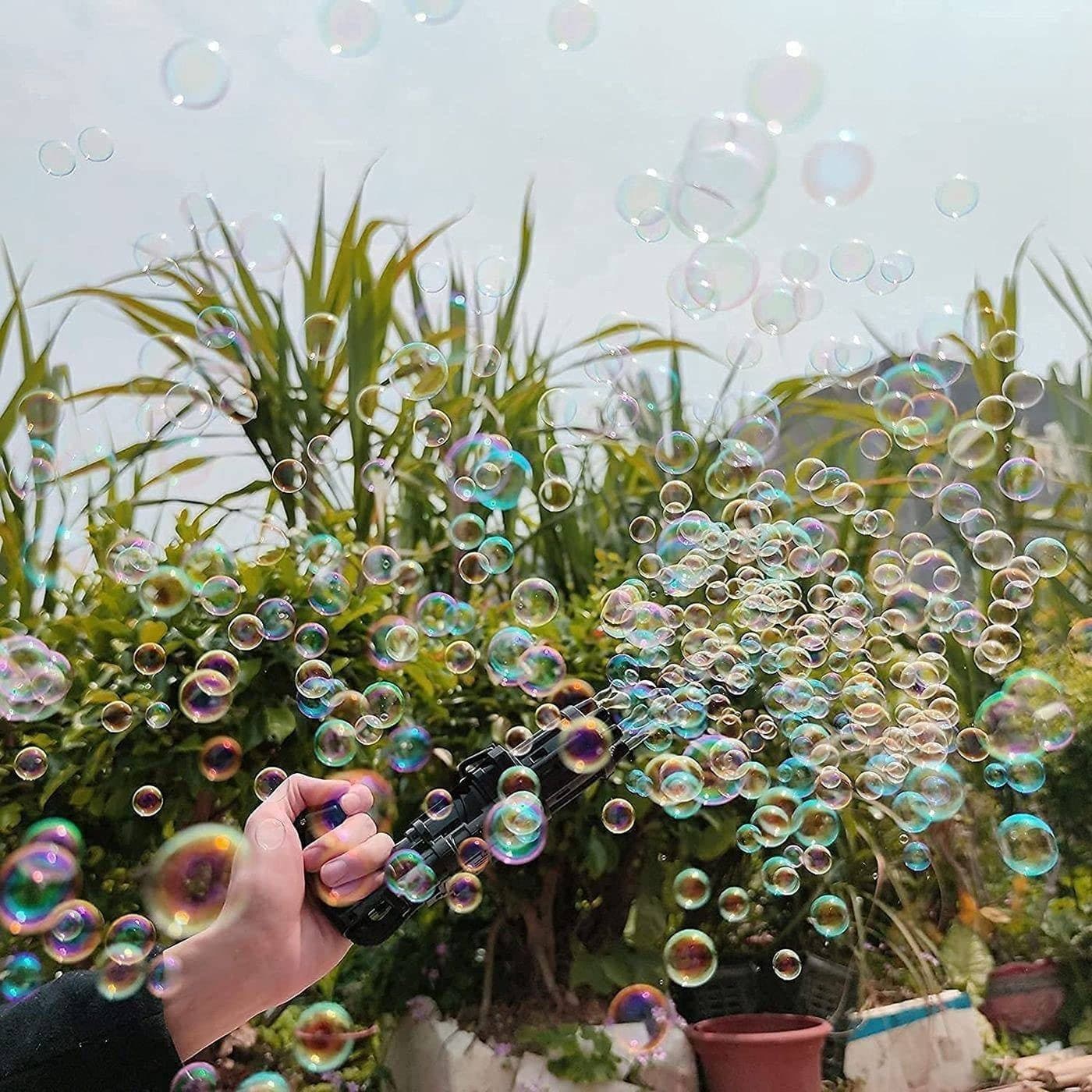 PISTOLA SPARA BOLLE DI SAPONE A BATTERIA GIOCATTOLI PER BAMBINI GADGET PER FESTE - 8