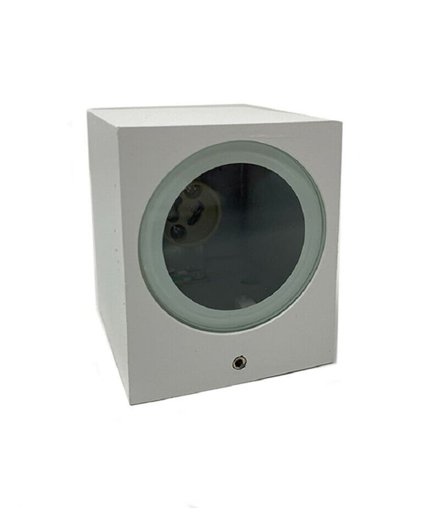 APPLIQUE A PARETE QUADRATO LAMPADA MURO MODERNA ESTERNO ATTACCO GU10 IP65 ES54 - 4