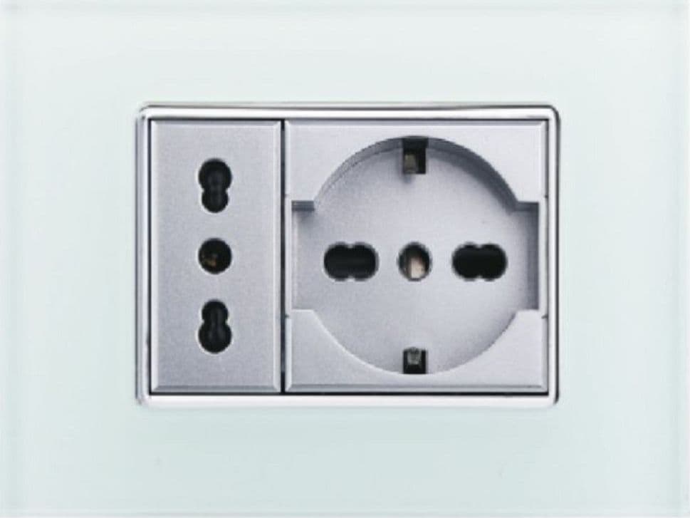 PLACCA CRISTAL 3M 4M 6M VERDE BIANCASTRO EFFETTO VETRO COMPATIBILE CON AXOLUTE – 3 fori – metallo