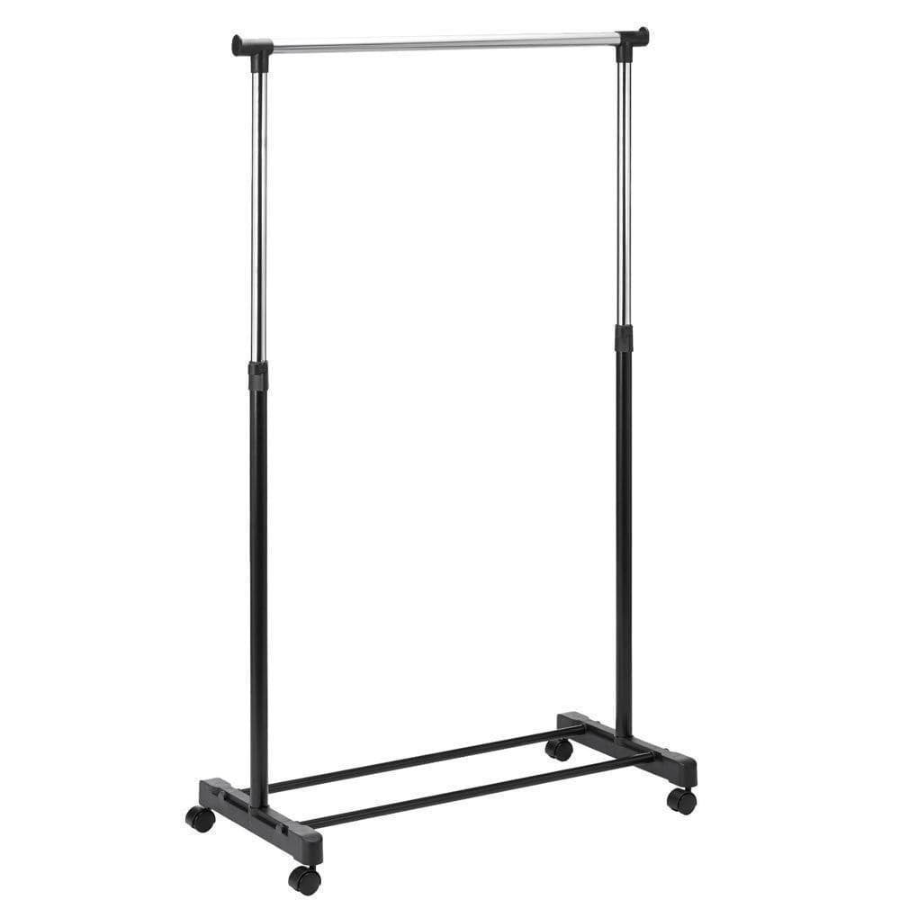 STAND APPENDIABITI IN METALLO ALTEZZA REGOLABILE CON RIPIANO RUOTE CAMERA LETTO - 2