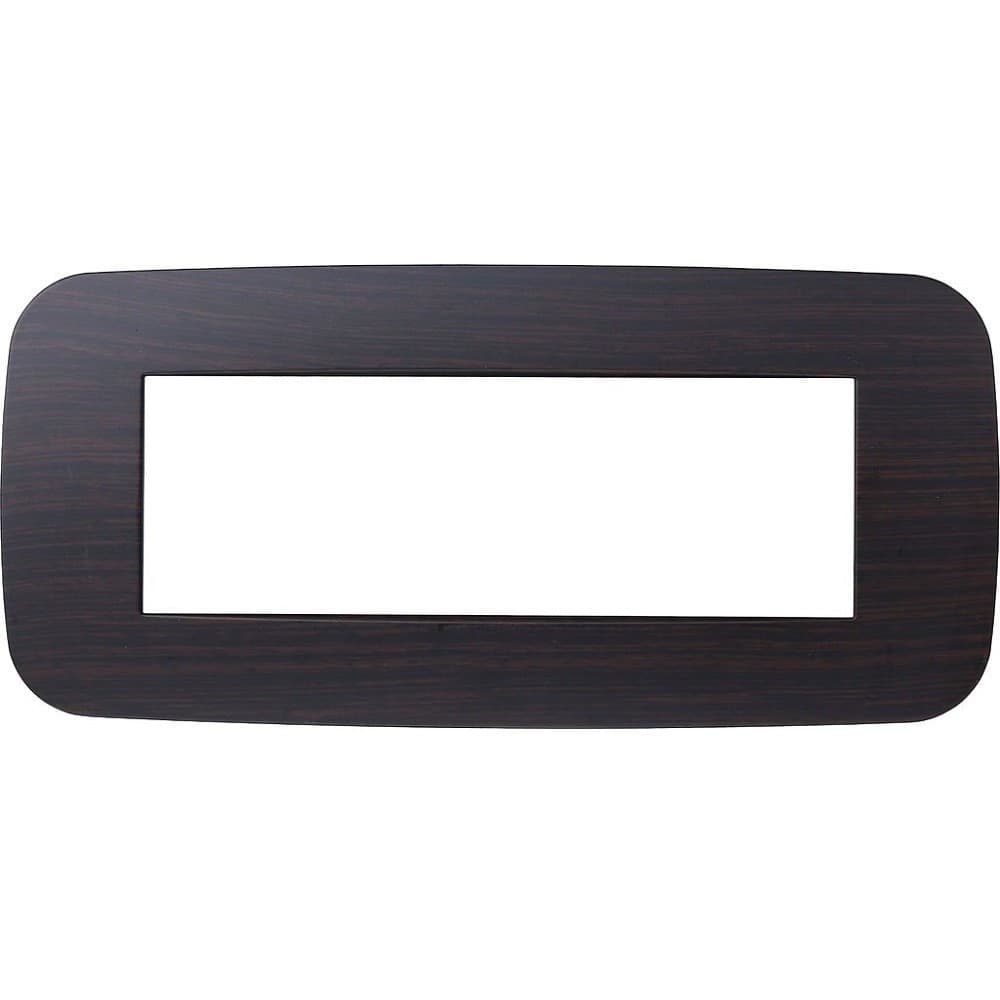 PLACCA FUTURA 3 4 6 MODULI LEGNO WENGE' COMPATIBILE CON BTICINO AXOLUTE - 2