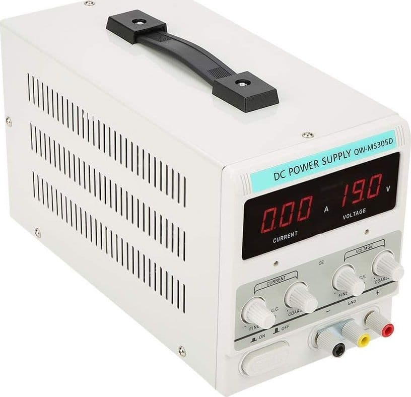 ALIMENTATORE DA LABORATORIO BANCO REGOLABILE STABILIZZATO TRASFORAMTORE 30V 5A - 8