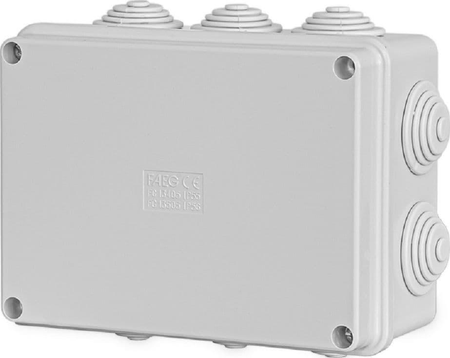 SCATOLA STAGNA DI DERIVAZIONE PASSACAVI COPERCHIO CON VITI 150X110X70MM IP55 - 5