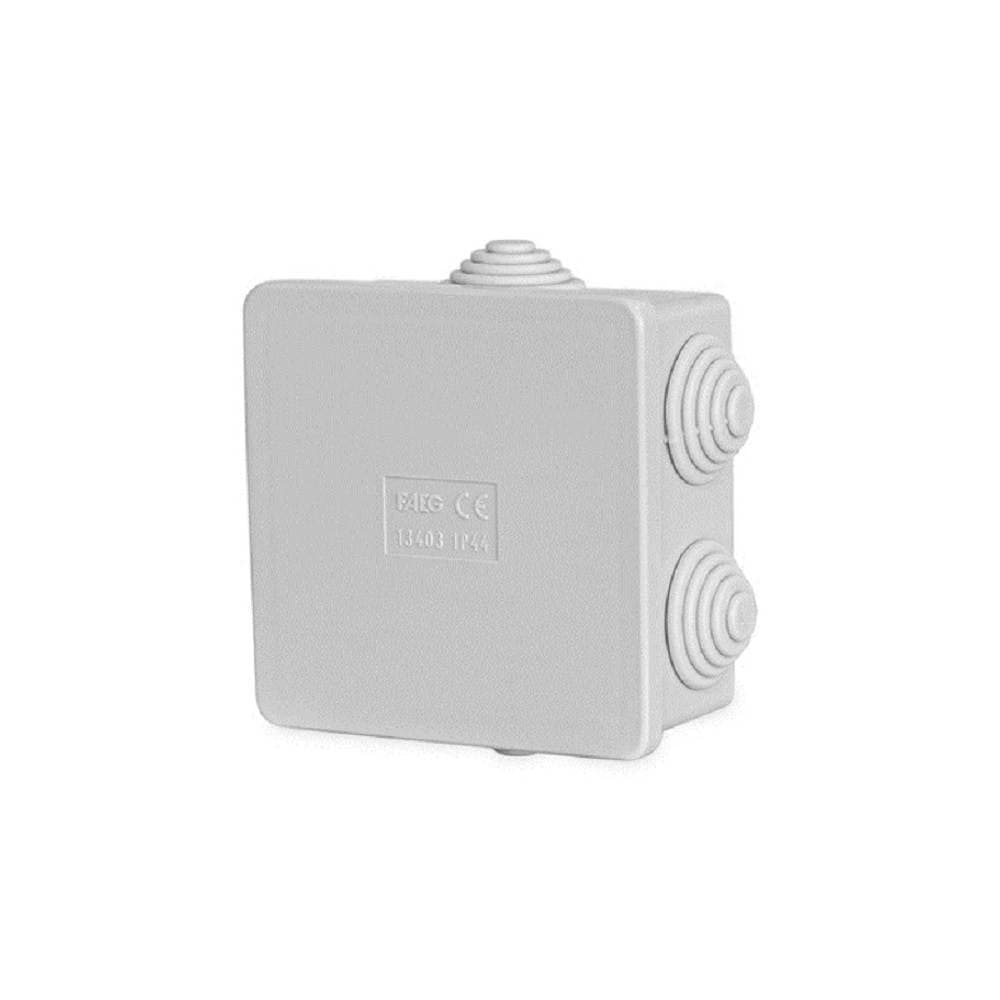 SCATOLA STAGNA CON PASSACAVI COPERCHIO A PRESSIONE 80 X 80 X 40 MM IP44 - 3