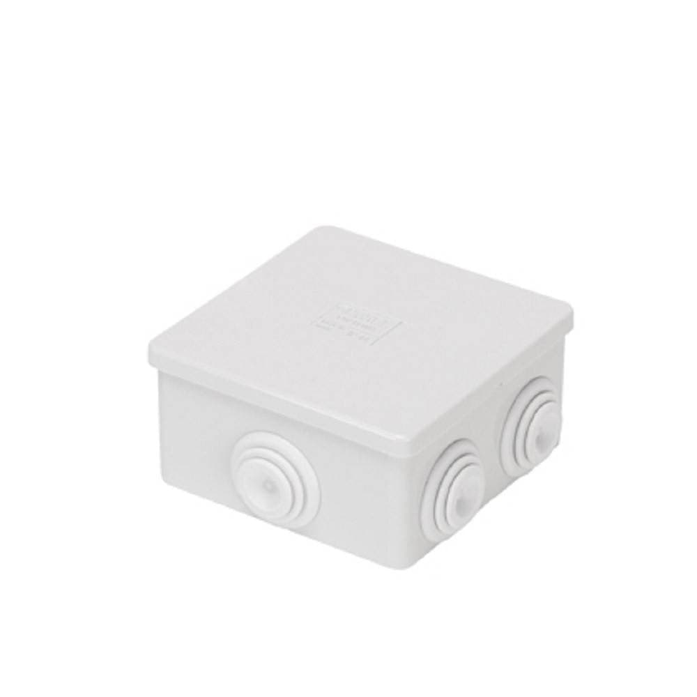 SCATOLA STAGNA CON PASSACAVI COPERCHIO A PRESSIONE 80 X 80 X 40 MM IP44 - 4
