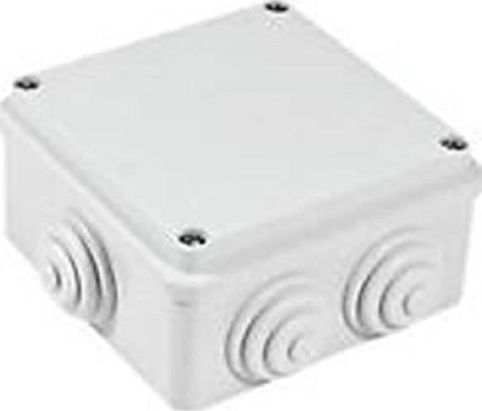 SCATOLA STAGNA DI DERIVAZIONE PASSACAVI COPERCHIO CON VITI 100X100X50MM IP55 - 3