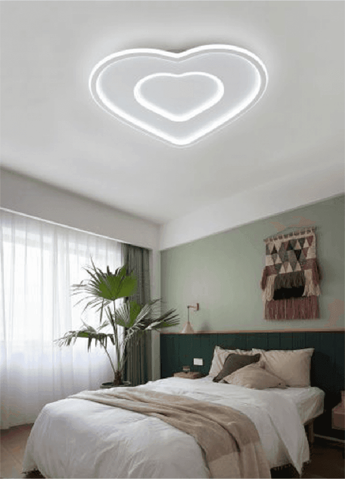 PLAFONIERA LED DA SOFFITTO FORMA DI CUORE 63 W IN ALLUMINIO 4000K 6500K IP22 C19 - 3