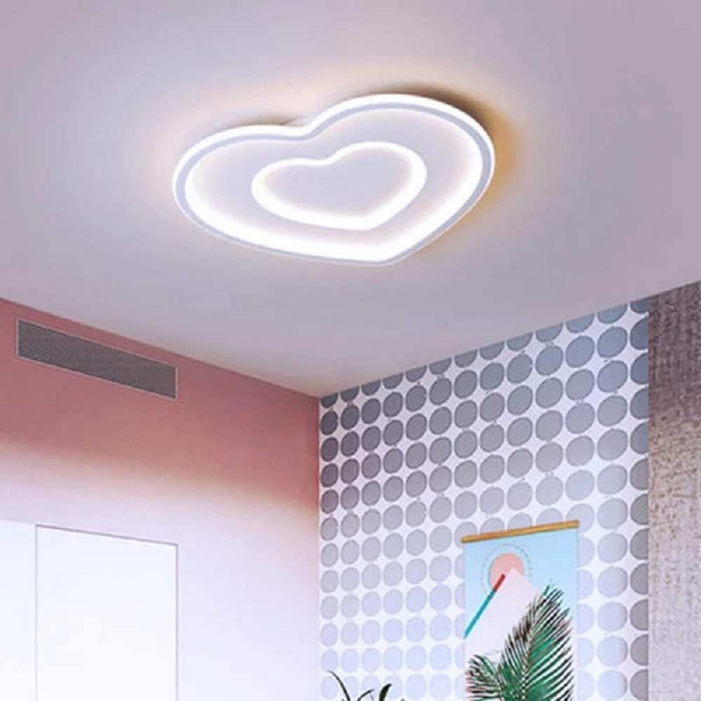 PLAFONIERA LED DA SOFFITTO FORMA DI CUORE 63 W IN ALLUMINIO 4000K 6500K IP22 C19 - 5