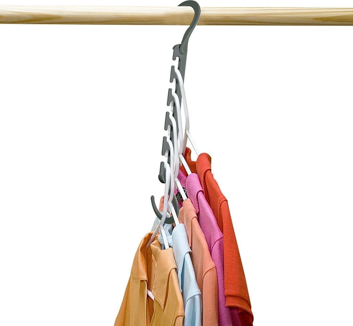 ORGANIZER SALVASPAZIO 8 PORTA STAMPELLE GRUCCE PER ARMADIO WONDER HANGER MAX - 4