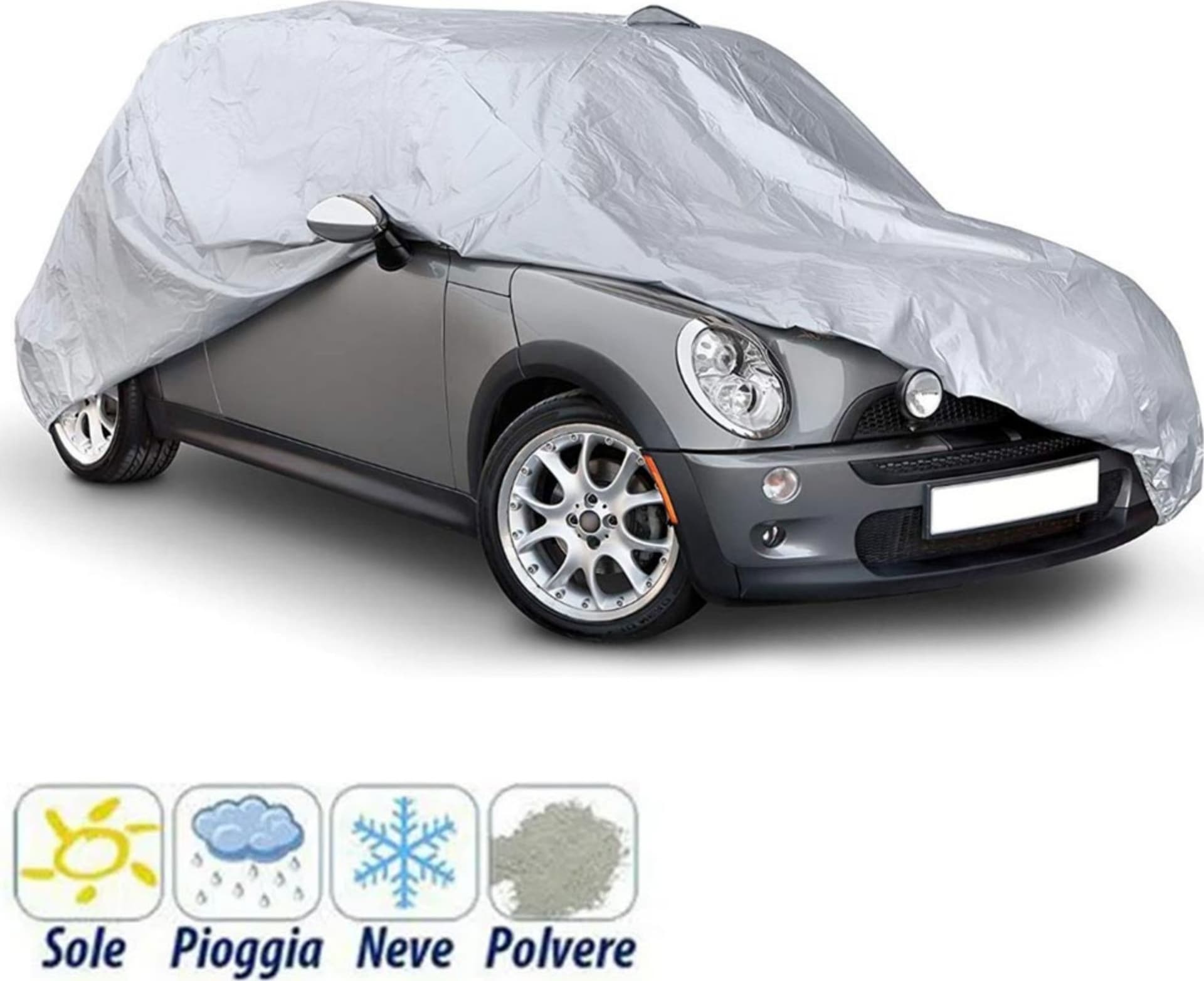 TELO PROTETTIVO COPRIAUTO IMPERMEABILE COPERTURA COPRI AUTO ANTI PIOGGIA SOLE - 4