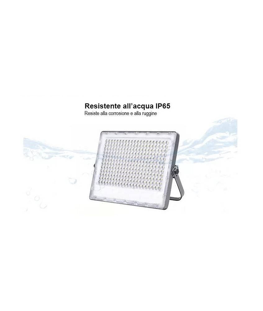 FARO LED 100 WATT CREPUSCOLARE PANNELLO ENERGIA SOLARE TELECOMANDO IP65 SL-100W - 15