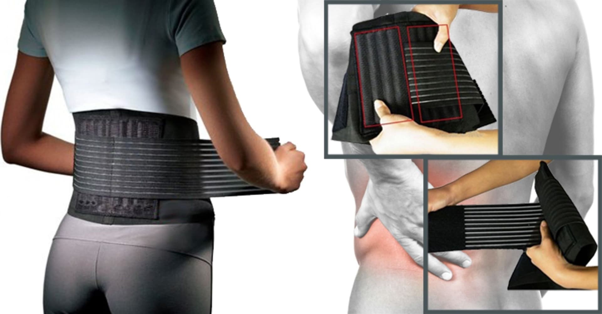 FASCIA CORSETTO LOMBARE ORTOPEDICO ELASTICO STECCHE LOMBALGIA SCIATALGIA - 2