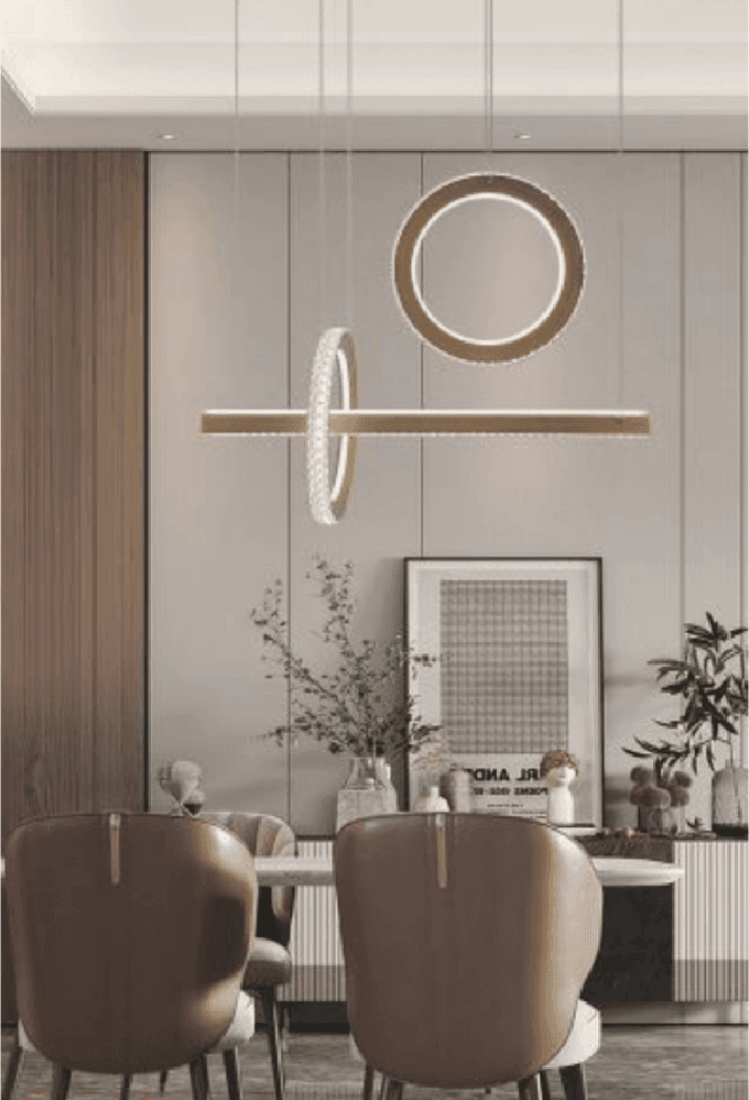 LAMPADARIO LED 80W A SOSPENSIONE LUCE 6500K 4000K EFFETTO CRISTALLO MODERNO LP-23 - 3