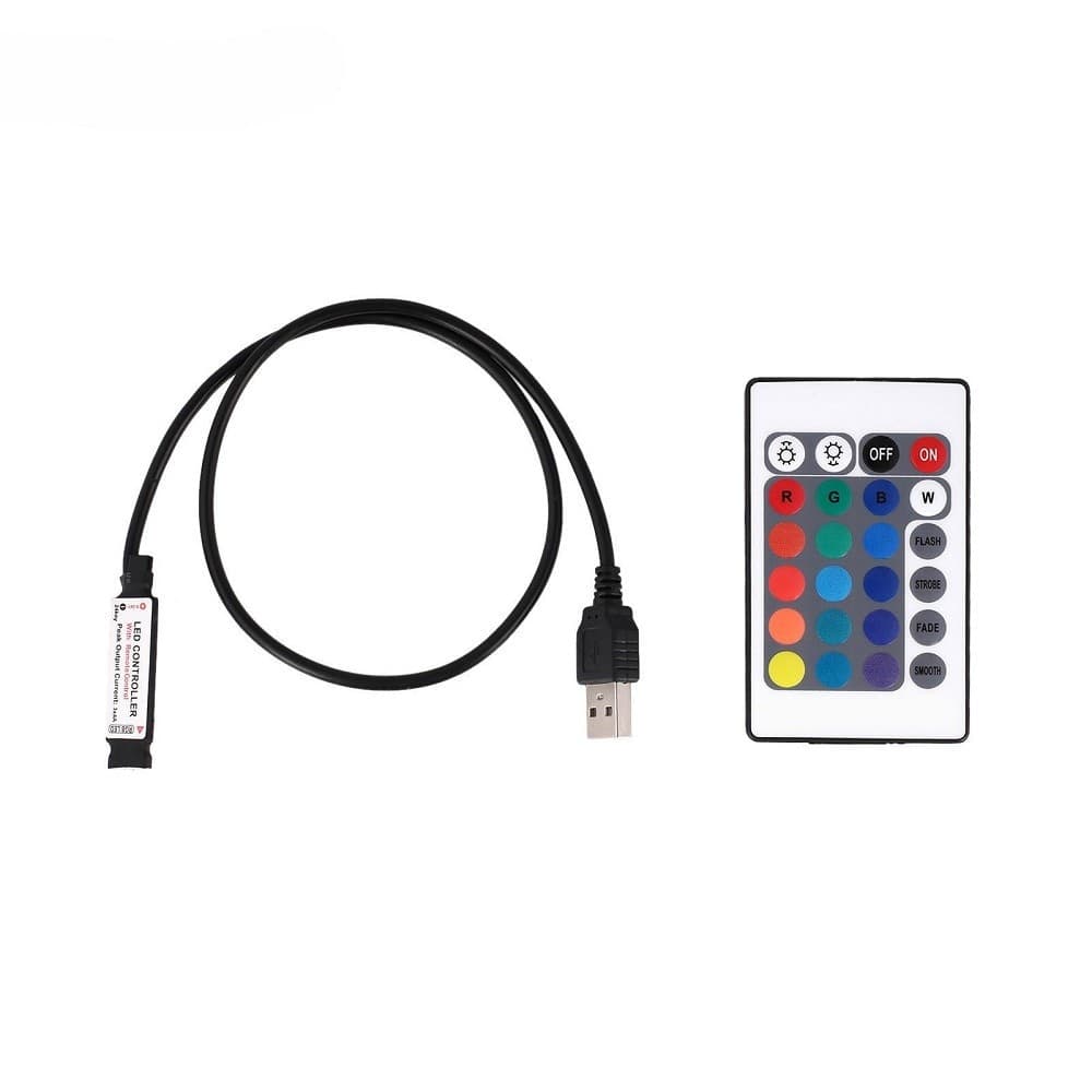 KIT TV STRISCIA STRIP LED USB RGB 5V PER RETROILLUMINAZIONE 2 MT 3 MT 5 MT - 5