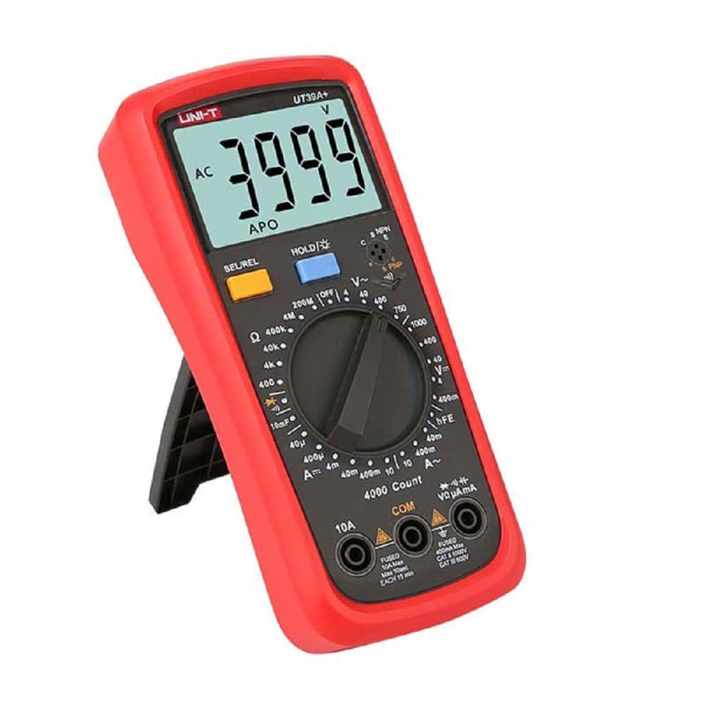 MULTIMETRO TESTER DIGITALE PROFESSIONALE VOLT AMPERE FARAD PUNTALI UT39A+ - 3