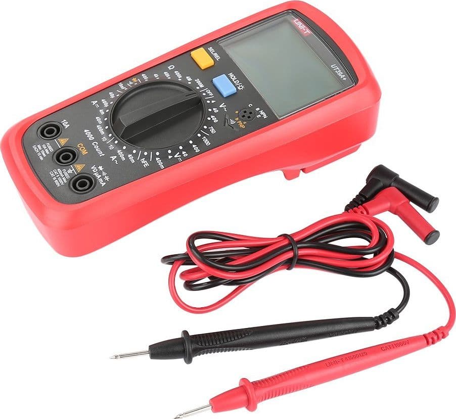 MULTIMETRO TESTER DIGITALE PROFESSIONALE VOLT AMPERE FARAD PUNTALI UT39A+ - 4