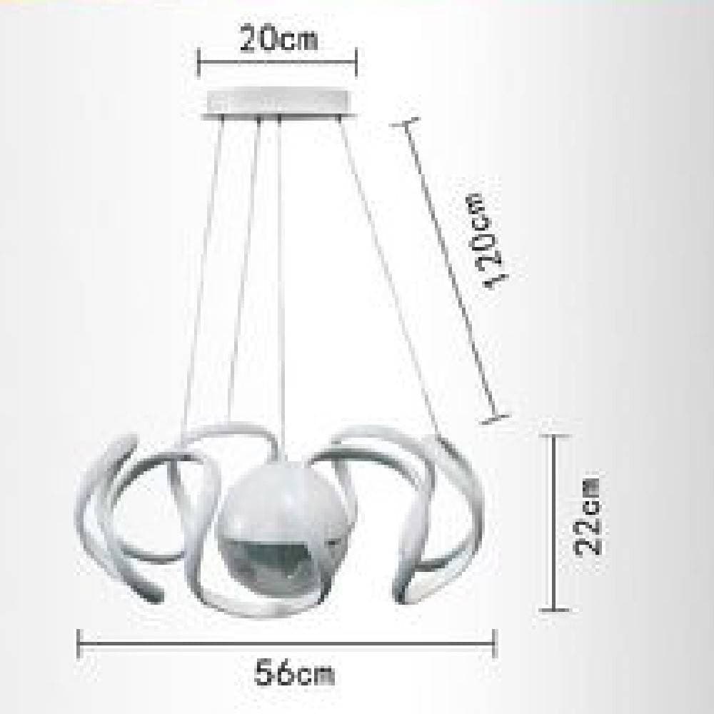 LAMPADARIO A SOSPENSIONE 78 WATT LED SPIRALE 2.0 BIANCO LUCE FREDDA 6500K LP-11B - 2