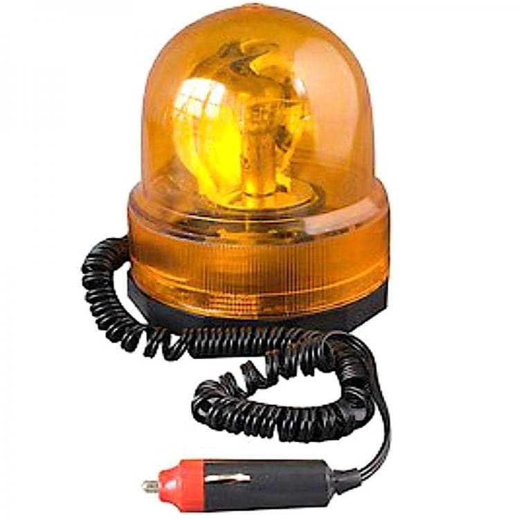 LAMPEGGIANTE SEGNALATORE EMERGENZA ROTANTE CALAMITA MAGNETICO AUTO TRATTORE 12V - 2