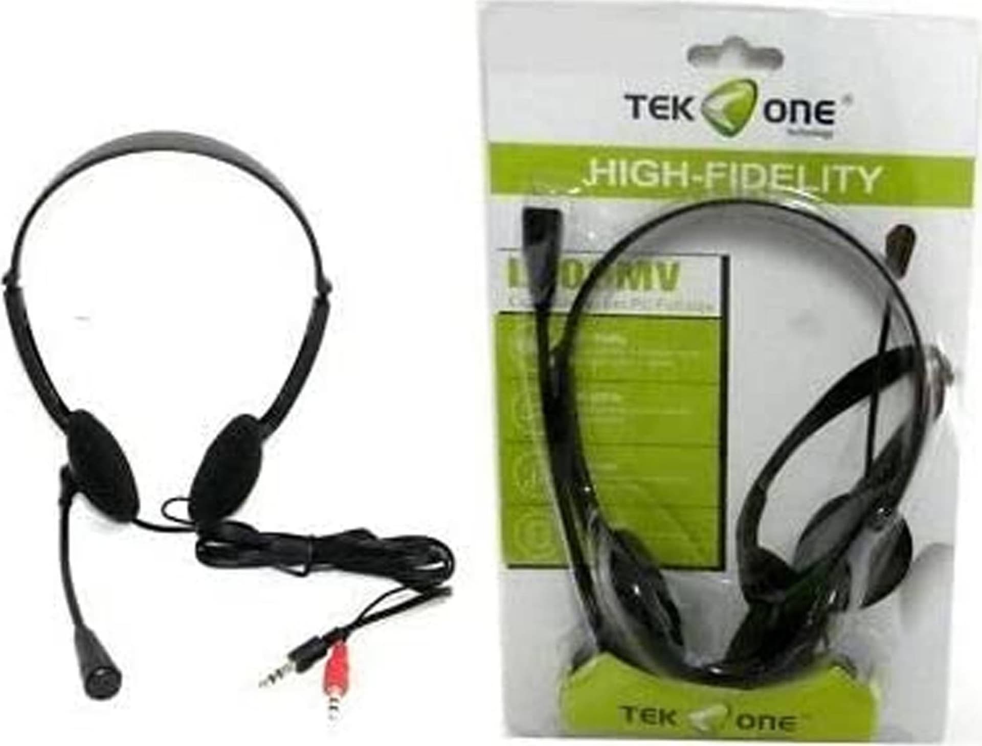 CUFFIE STEREO CON MICROFONO PER SMARTPHONE TABLET PC LETTORI MP3 JACK 3,5MM - 2