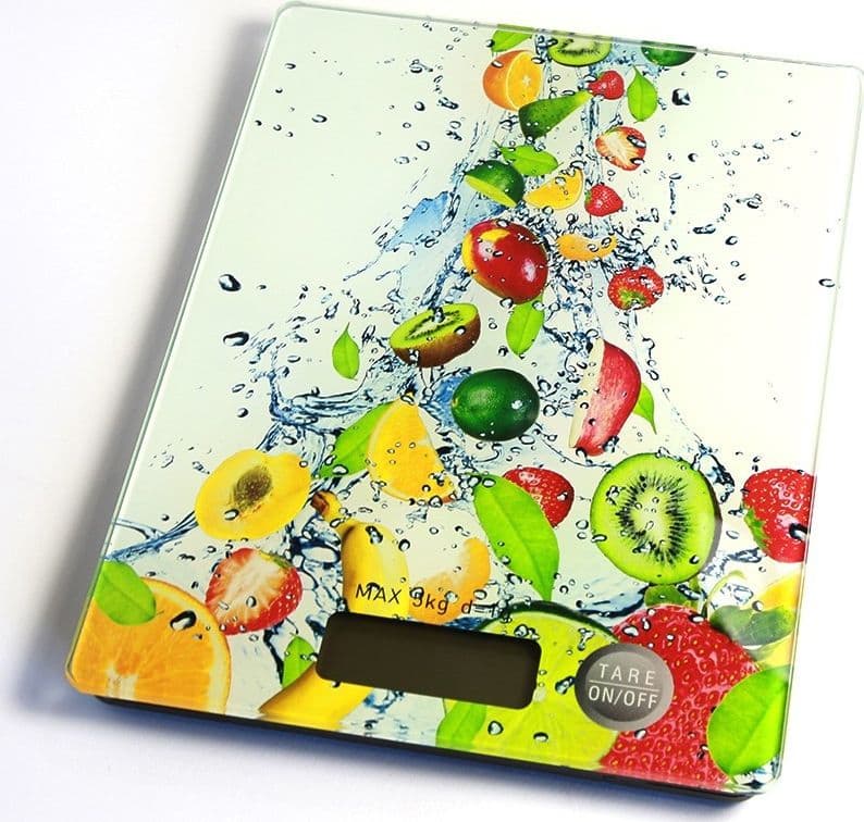 BILANCIA DIGITALE LCD PIATTO RIPIANO IN VETRO DA CUCINA 5KG DA1GR A 5KG FANTASIA - 2