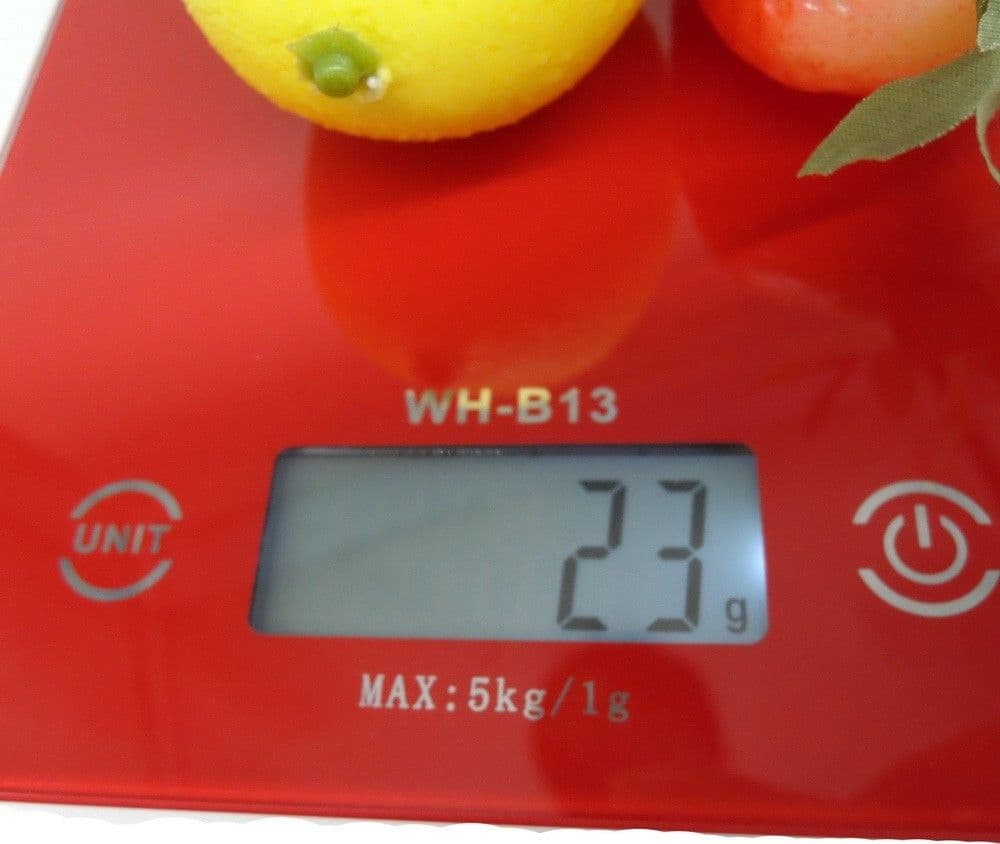 BILANCIA DIGITALE LCD PIATTO RIPIANO IN VETRO DA CUCINA 5KG DA1GR A 5KG TOUCH - 5