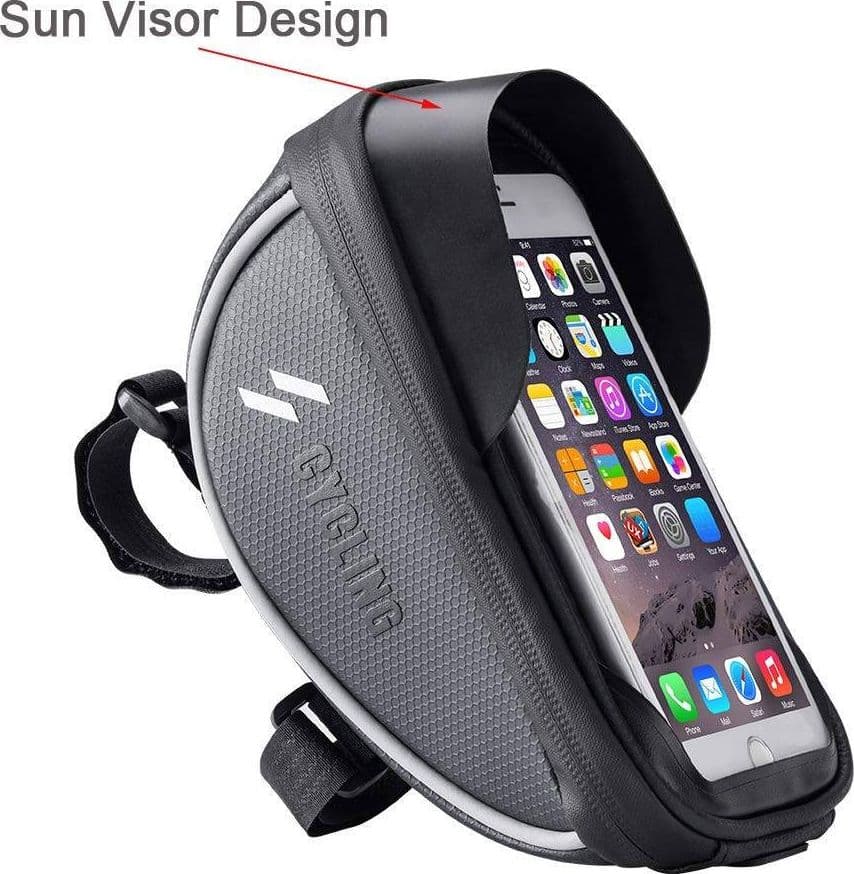PORTA CELLULARE SMARTPHONE PER BICICLETTA SUPPORTO BORSA ASTUCCIO IMPERMEABILE - 2