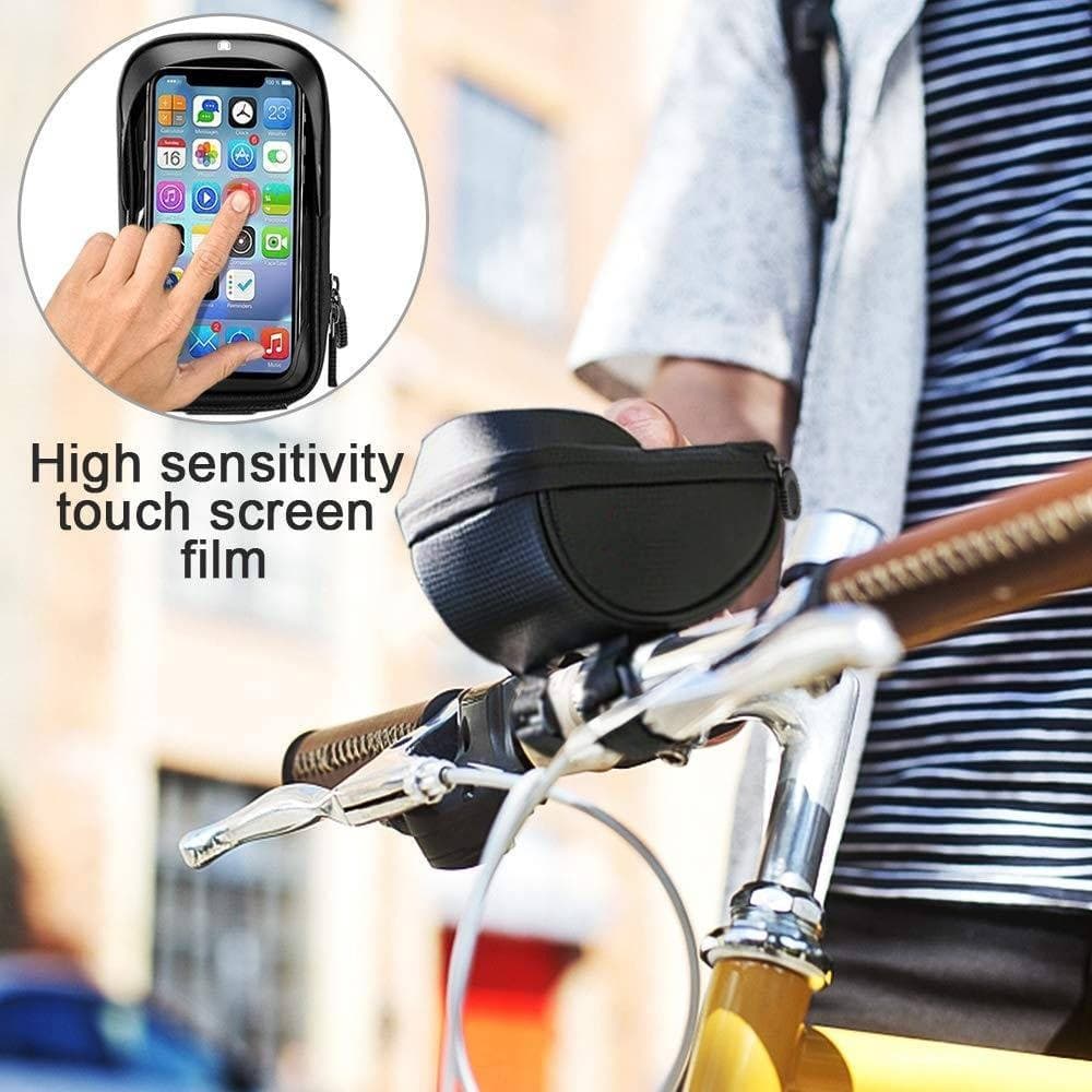 PORTA CELLULARE SMARTPHONE PER BICICLETTA SUPPORTO BORSA ASTUCCIO IMPERMEABILE - 4
