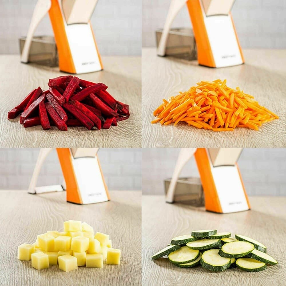 AFFETTATRICE MANUALE AFFETTA TAGLIA VERDURE MANDOLINA JULIENNE REGOLABILE - 4
