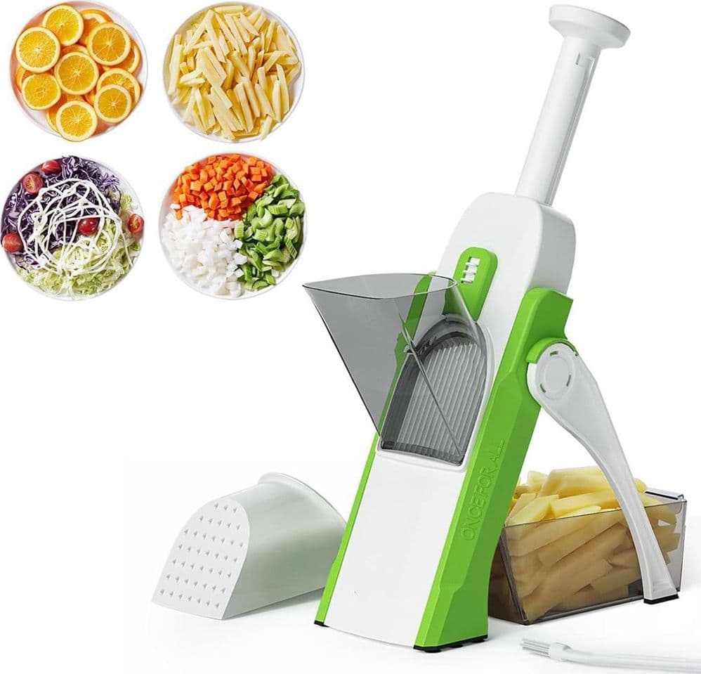 AFFETTATRICE MANUALE AFFETTA TAGLIA VERDURE MANDOLINA JULIENNE REGOLABILE - 5