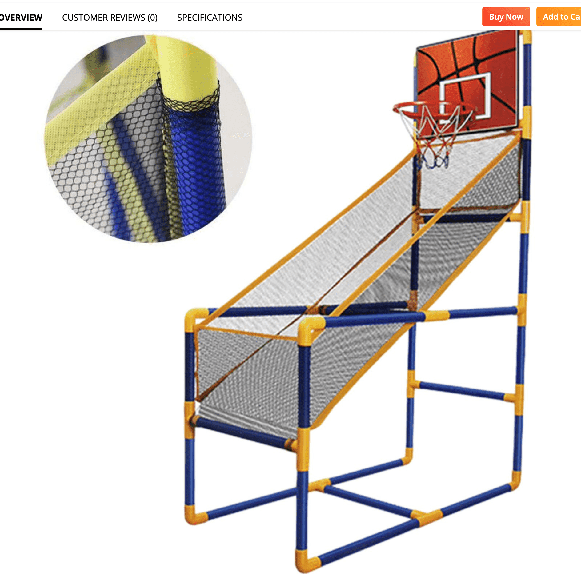 CANESTRO BASKET ARCADE PALLA CANESTRO SALA GIOCHI PALLONE GONFIATORE 140X89X46CM - 6