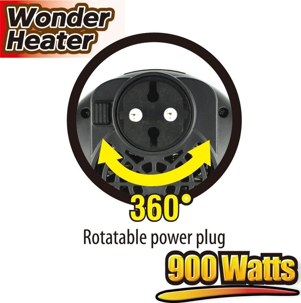 STUFA ELETTRICA PORTATILE 900W WONDER HEATER PORTATILE REGOLABILE DA 15° A 32°C - 5