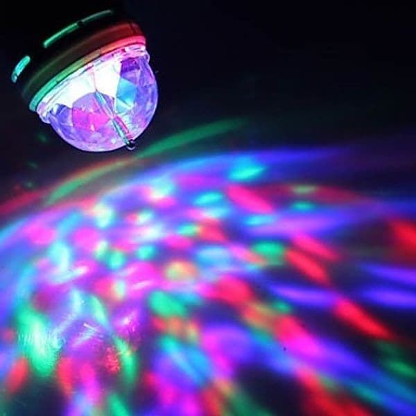 LAMPADINA LED RGB MULTICOLOR ATTACCO E27 LUCE LED COLORA ROTANTE 3WATT 3W - 7