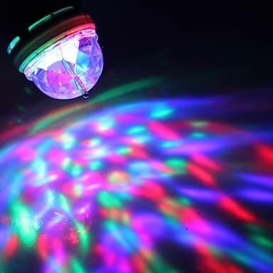 LAMPADINA LED RGB MULTICOLOR ATTACCO E27 LUCE LED COLORA ROTANTE 3WATT 3W - 7