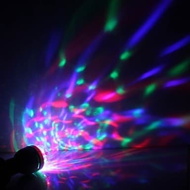 LAMPADINA LED RGB MULTICOLOR ATTACCO E27 LUCE LED COLORA ROTANTE 3WATT 3W - 8