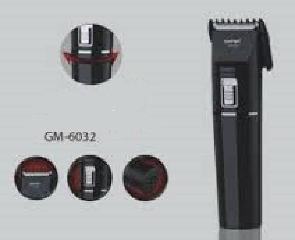 TAGLIACAPELLI RASOIO ELETTRICO PROFESSIONALE RICARICABILE TAGLIA BARBA GM-6032 - 10