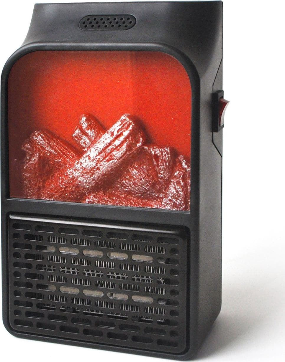 MINI STUFA ELETTRICA TERMOVENTILATORE PORTATILE CON TELECOMANDO CAMINETTO FUOCO - 2