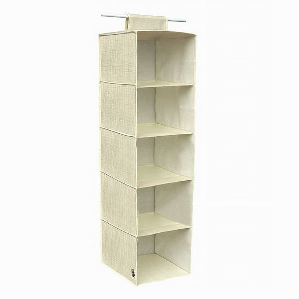 ORGANIZER ARMADIO PORTA TUTTO PENSILE TESSUTO SCARPE BORSE 5 PIANI 30X30X100CM - 4