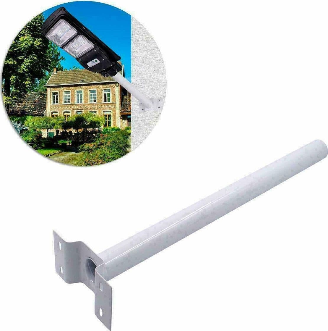 LAMPIONE STRADALE 120LED 120W PANNELLO FOTOVOLTAICO ENERGIA SOLARE ESTERNO IP65 - 5