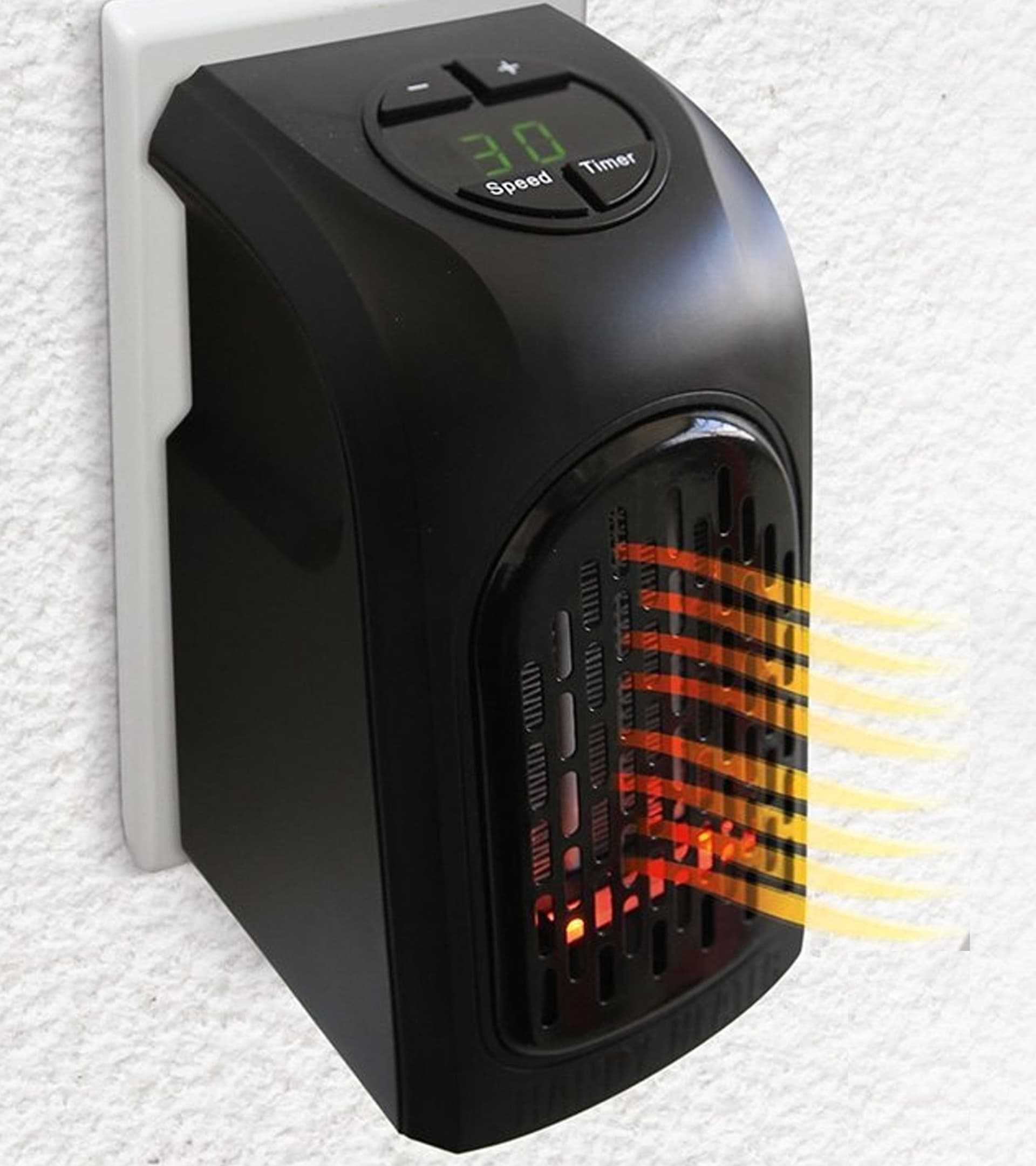 STUFA ELETTRICA PORTATILE A BASSO CONSUMO 350W GRADI REGOLABILI PER CASA UFFICIO - 5