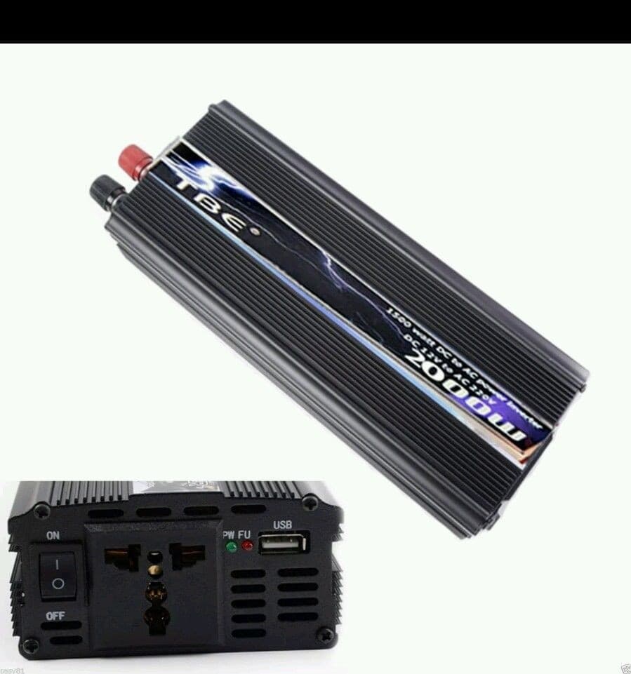 Power Inverter Adattatore Convertitore DC 12V to AC 110/220V 2000W auto USB - 1