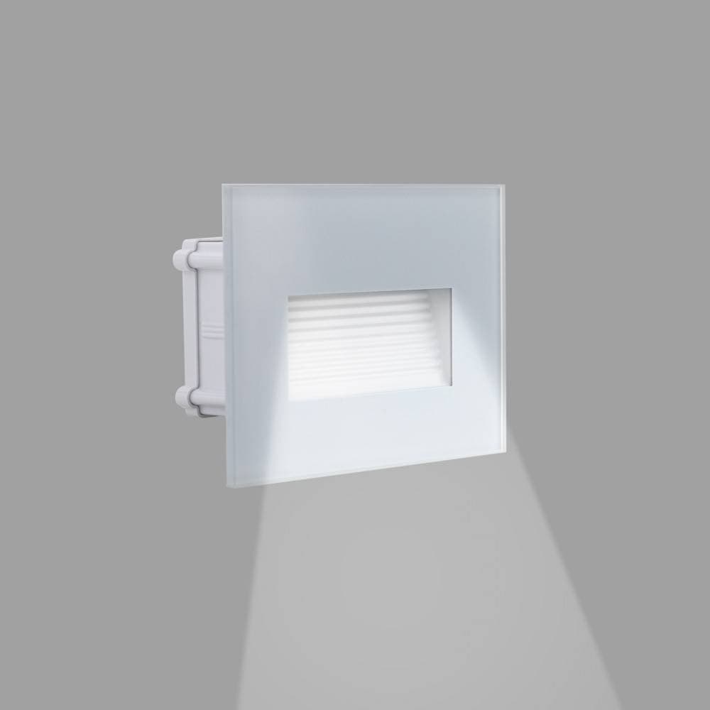 SEGNAPASSO LED 4W INCASSO PER SCATOLA 503 3000K 4000K IP65 CORNICE IN VETRO - 3
