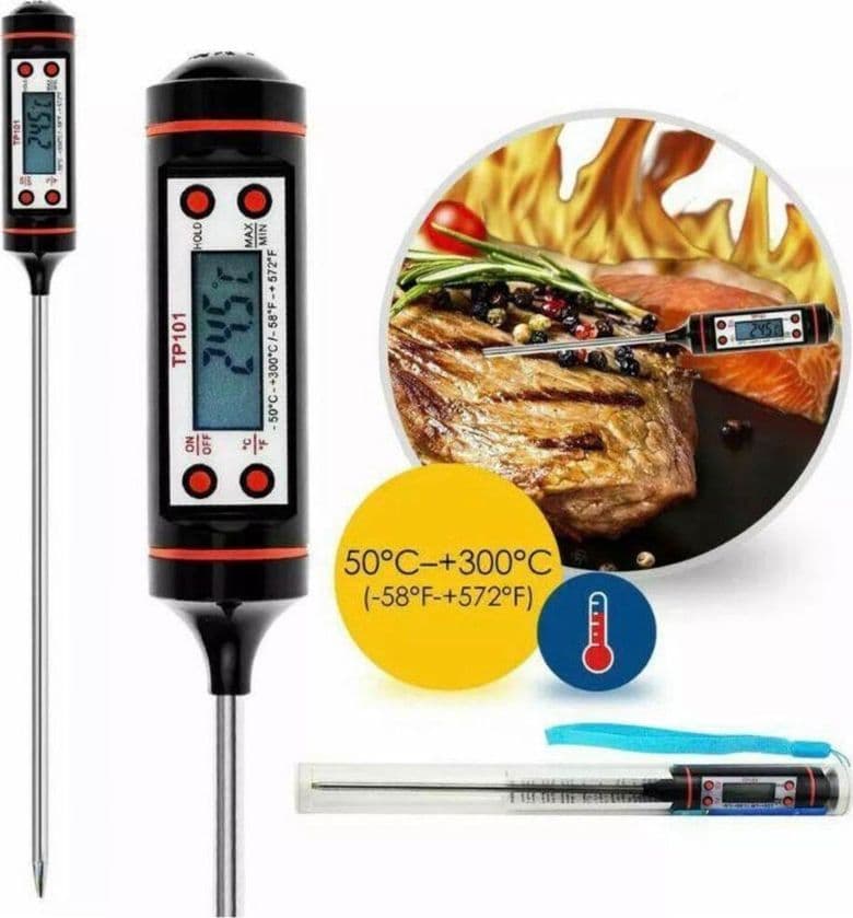 TERMOMETRO DIGITALE PER ALIMENTI CIBO LIQUIDI LATTE JR-1 CON CUSTODIA - 10