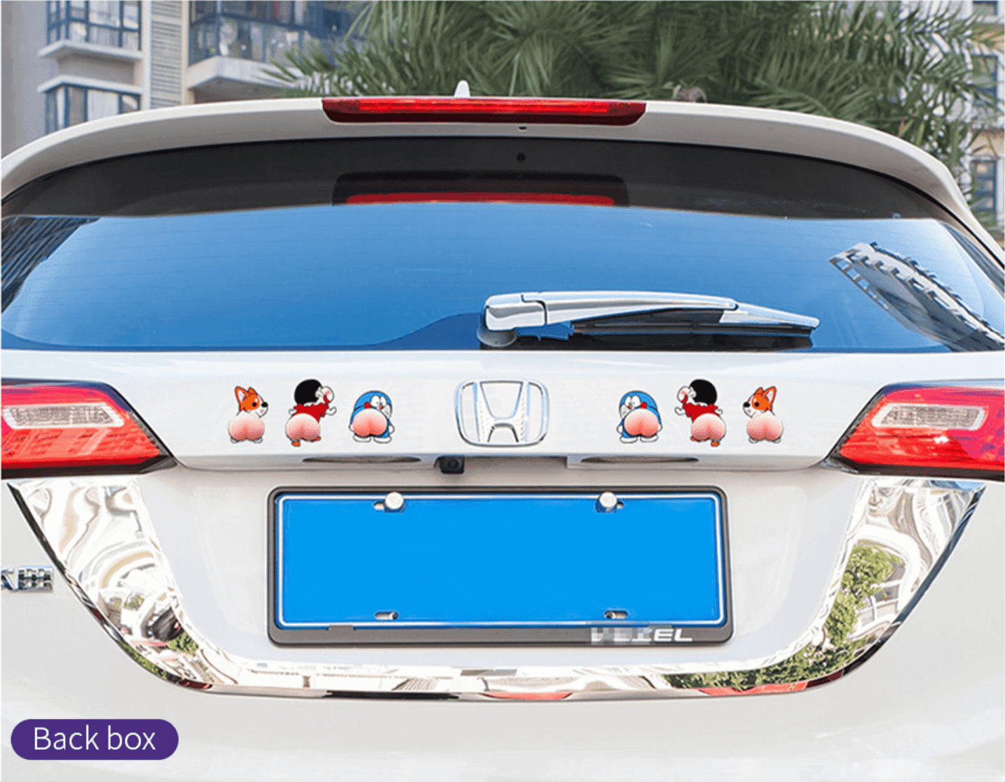 4 PARACOLPI IN SILICONE STICKERS ADESIVI PER AUTO SPECCHIETTI A FORMA DI CULO - 3