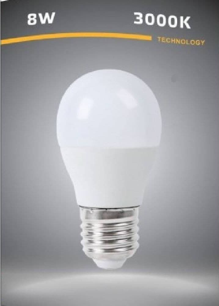 LAMPADINA LED E27 G45 8 WATT 15D BULBO LUCE BIANCO CALDO FREDDO NATURALE G4509 - 4