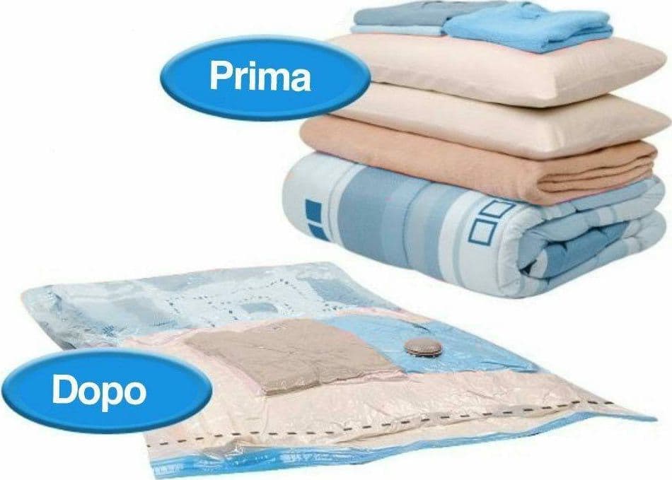 12 SACCHETTI SOTTOVUOTO SALVASPAZIO 40X60 BUSTE SACCO SALVA SPAZIO ABITI PIUMONI - 2