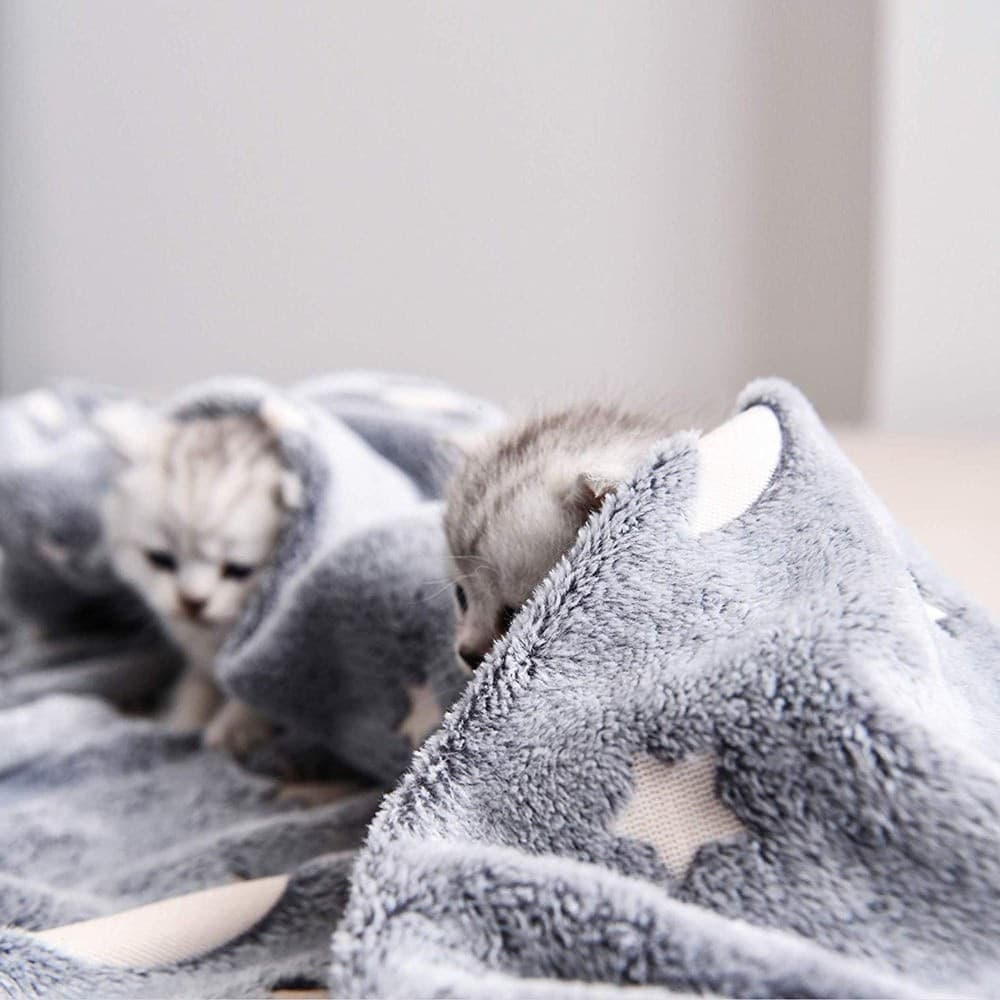 COPERTA PLAID IN PILE CON STELLE CHE SI ILLUMINANO AL BUIO MORBIDA IDEA REGALO - 4