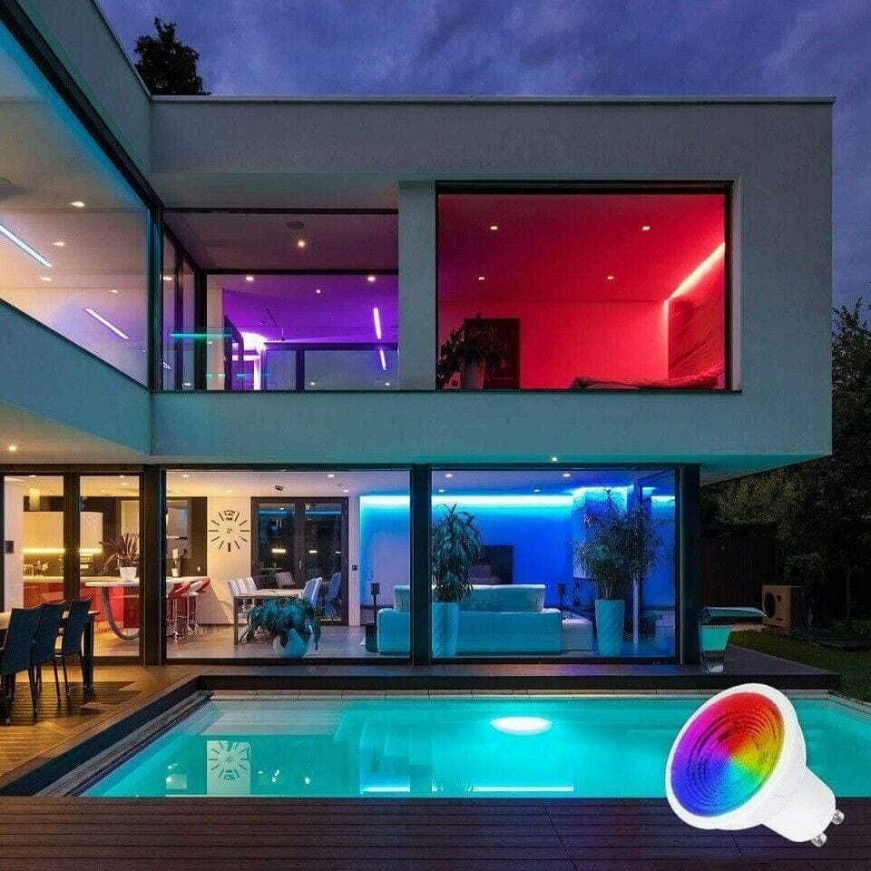FARETTO RGB+WHITE 5W GU10 LAMPADINA LED CAMBIACOLORE TELECOMANDO CROMOTERAPIA - 3